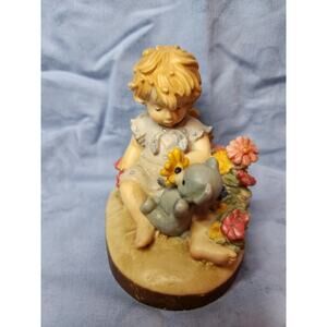 Dolfi Original Lisi Martin #151 Child in flower Garden Figurine